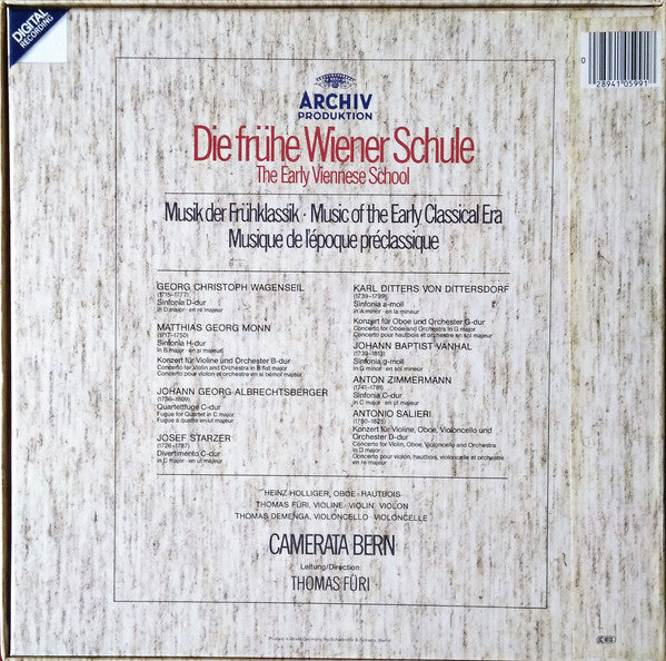 Camerata Bern, Thomas Demenga ∙ Thomas Füri ∙ Heinz Holliger – Die Frühe Wiener Schule, image 2