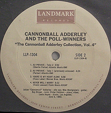 Cannonball Adderley – Cannonball Adderley And The Poll-Winners Featuring Ray Brown And Wes Montgomery, image 4
