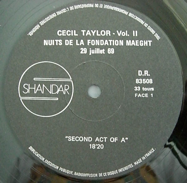 Cecil Taylor – Nuits De La Fondation Maeght Vol. 2, image 4