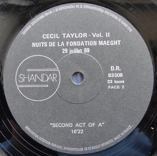Cecil Taylor – Nuits De La Fondation Maeght Vol. 2, image 5