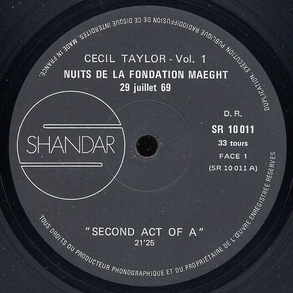 Cecil Taylor – Nuits De La Fondation Maeght Vol. 1, image 4