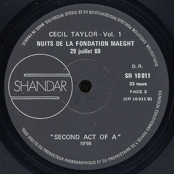 Cecil Taylor – Nuits De La Fondation Maeght Vol. 1, image 5