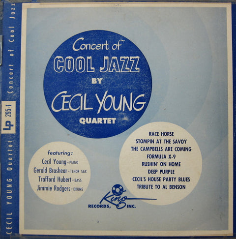 Front cover of Cecil Young Quartet – Concert Of Cool Jazz, King Records, US, 1952
