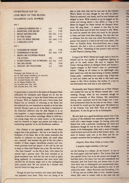 Champion Jack Dupree – The Best Of The Blues, image 2