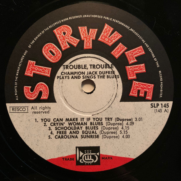 Champion Jack Dupree – Trouble, Trouble (Champion Jack Dupree Plays And Sings The Blues), image 3