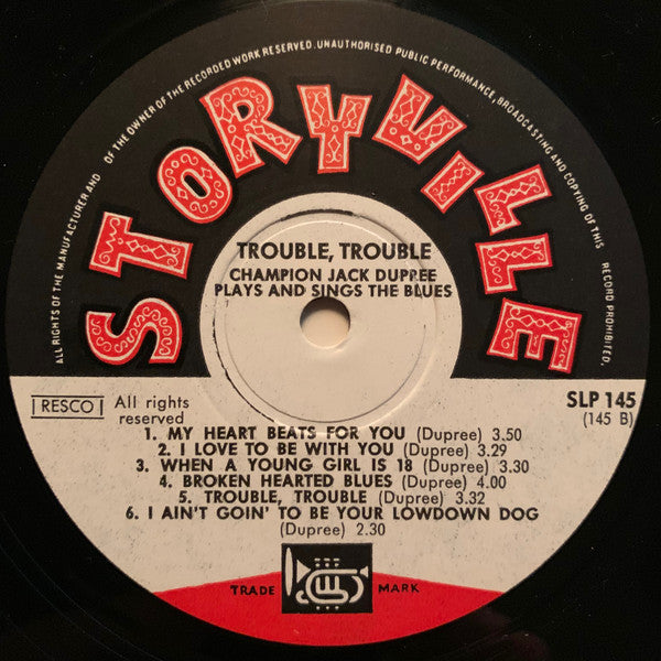 Champion Jack Dupree – Trouble, Trouble (Champion Jack Dupree Plays And Sings The Blues), image 4