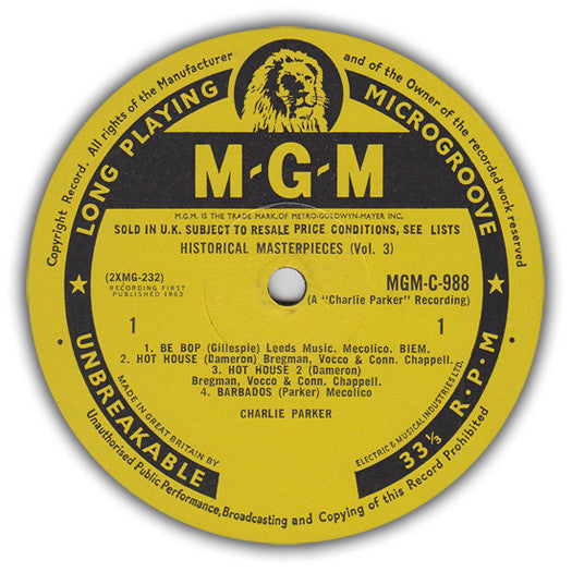 Charlie Parker – Historical Masterpieces Vol. 3, image 2