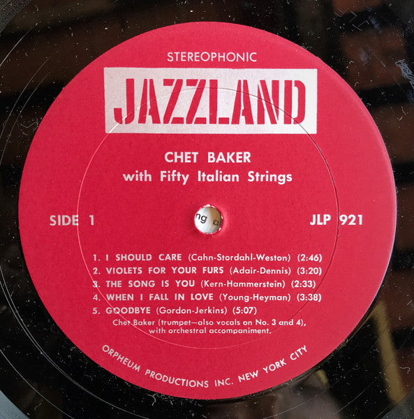 Chet Baker – Chet Baker With Fifty Italian Strings, image 3