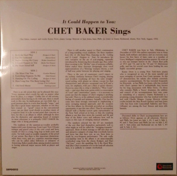 Chet Baker – It Could Happen To You - Chet Baker Sings, image 2