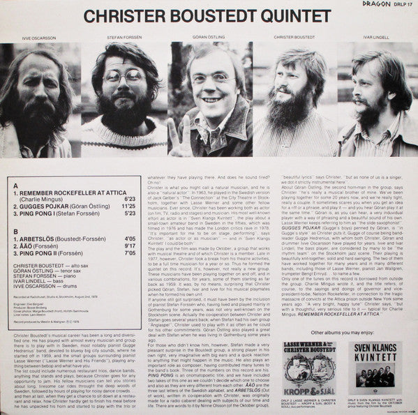 Christer Boustedt Quintet – Christer Boustedt Quintet, image 2