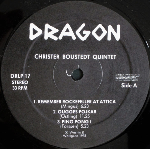 Christer Boustedt Quintet – Christer Boustedt Quintet, image 3