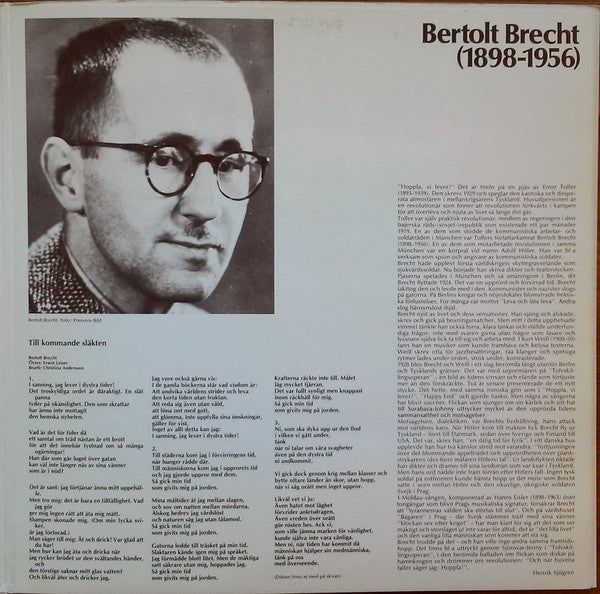 Christina Andersson – Christina Andersson Sjunger Bulat Okudzjava Och Bertolt Brecht, image 3