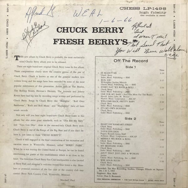 Chuck Berry – Fresh Berry's, image 2