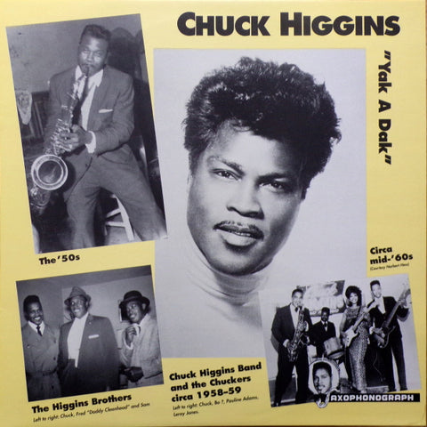 Front cover of Chuck Higgins – Yak A Dak, Saxophonograph, Sweden, 1990