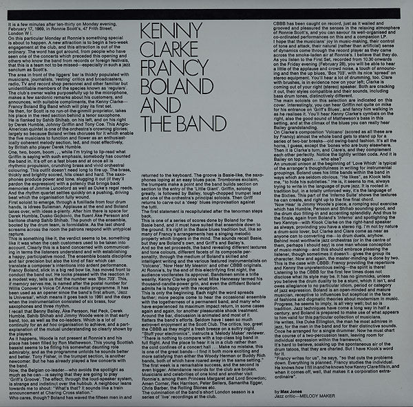 Kenny Clarke Francy Boland And The Band – Live At Ronnie's ; Album 1 ; Volcano, image 4