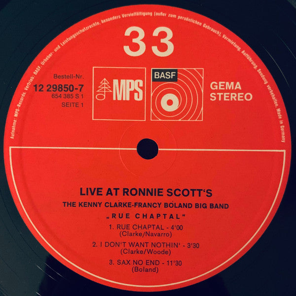 Kenny Clarke Francy Boland And The Band – Live At Ronnie's ; Album 2 ; Rue Chaptal, image 5