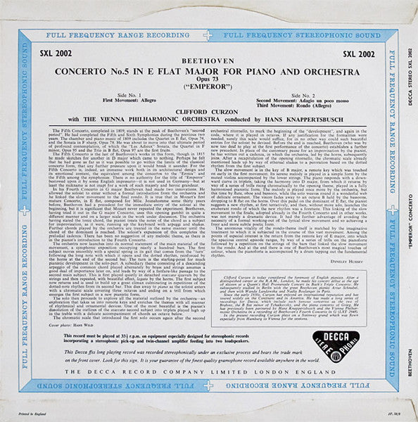 Curzon, Beethoven, The Vienna Philharmonic Orchestra ∙ Hans Knappertsbusch – Emperor, image 2