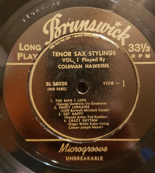 Coleman Hawkins – Tenor Sax Stylings, Vol. 1, image 4