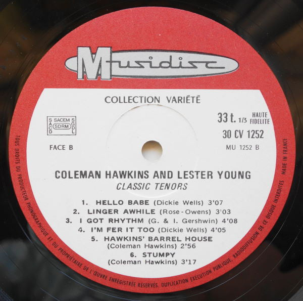 Coleman Hawkins And Lester Young – Classic Tenors - The Historical Jazz Session, image 5