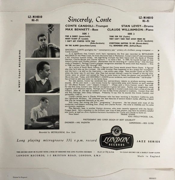 Conte Candoli – Sincerely, Conte, image 2