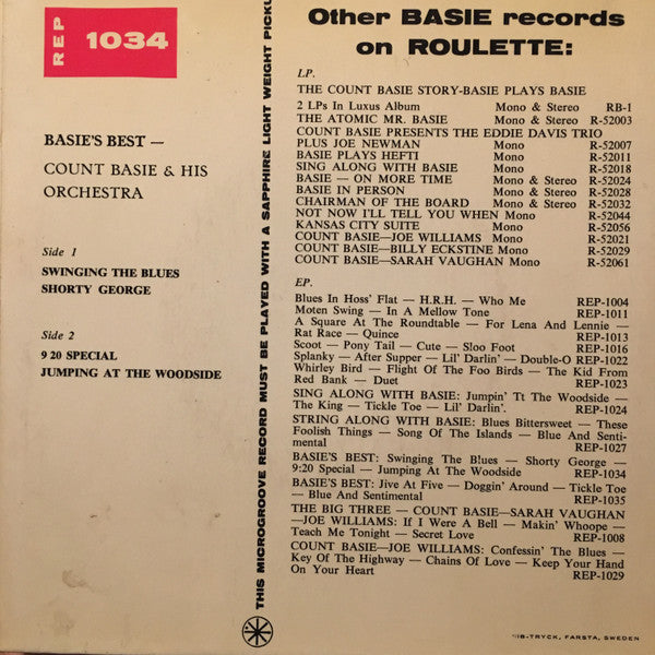 Count Basie – Basie's Best, image 2
