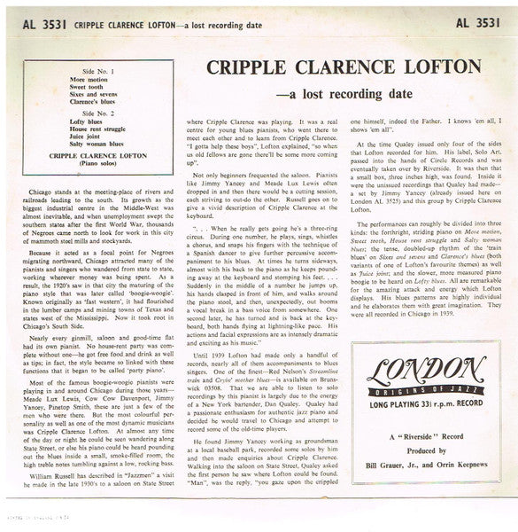 Cripple Clarence Lofton – A Lost Recording Date, image 2