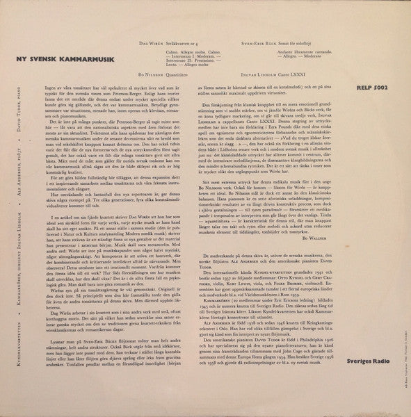 Dag Wirén / Bo Nilsson / Sven-Erik Bäck / Ingvar Lidholm – Ny Svensk Kammarmusik, image 2