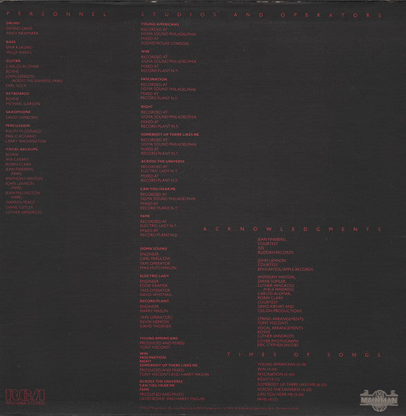 David Bowie – Young Americans, image 2