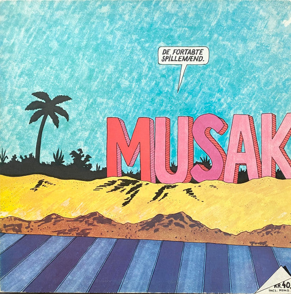 Front cover of De Fortabte Spillemænd – Musak, Produktionskollektivet Magstræde, Denmark, 1973