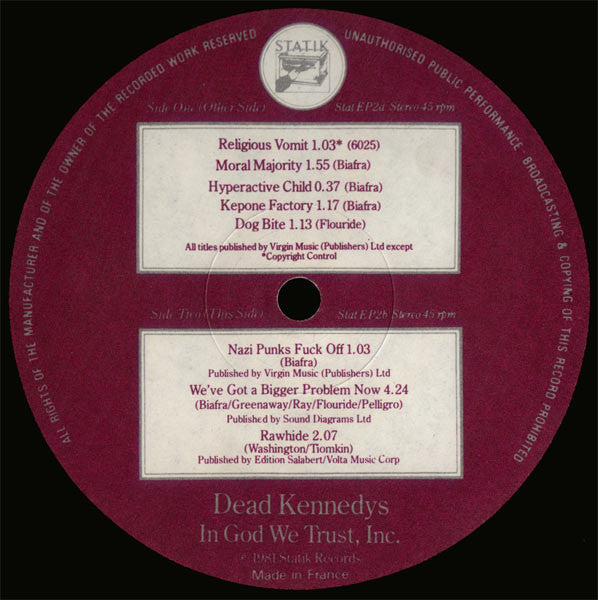 Dead Kennedys – In God We Trust, Inc., image 4
