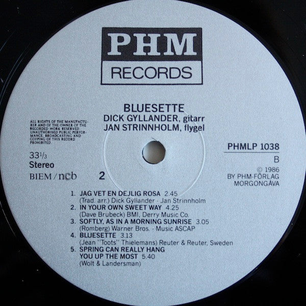 Dick Gyllander / Jan Strinnholm – Bluesette, image 4