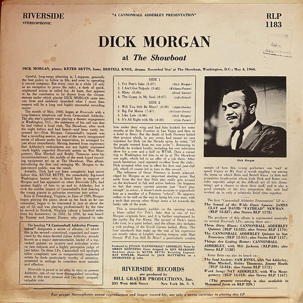Dick Morgan – Dick Morgan At The Showboat, image 2