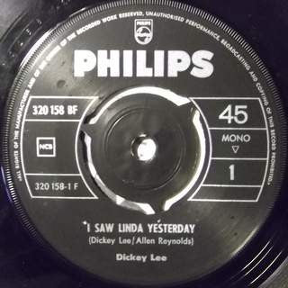 Dickey Lee – I Saw Linda Yesterday / The Girl I Can't Forget, image 2