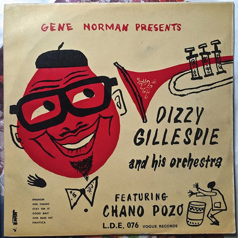 Front cover of Dizzy Gillespie And His Orchestra Featuring Chano Pozo – Gene Norman Presents Dizzy Gillespie And His Orchestra Featuring Chano Pozo, Vogue Records, UK, 1954