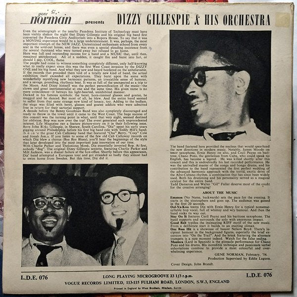 Dizzy Gillespie And His Orchestra Featuring Chano Pozo – Gene Norman Presents Dizzy Gillespie And His Orchestra Featuring Chano Pozo, image 2