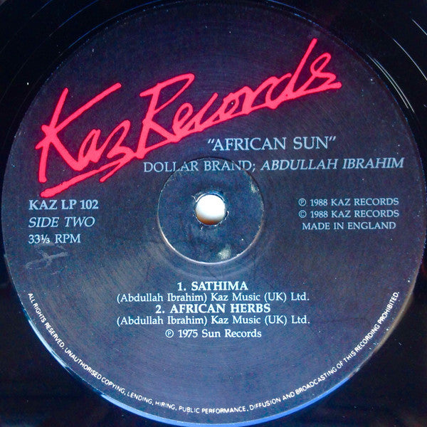 Dollar Brand / Abdullah Ibrahim – African Sun, image 5
