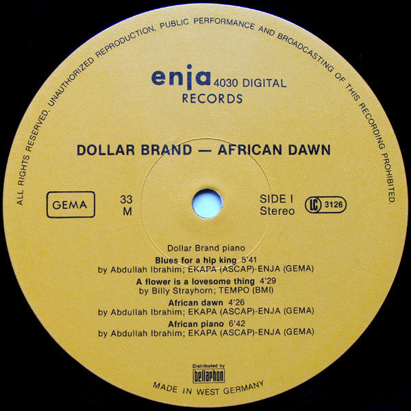 Dollar Brand, Abdullah Ibrahim – African Dawn, image 3