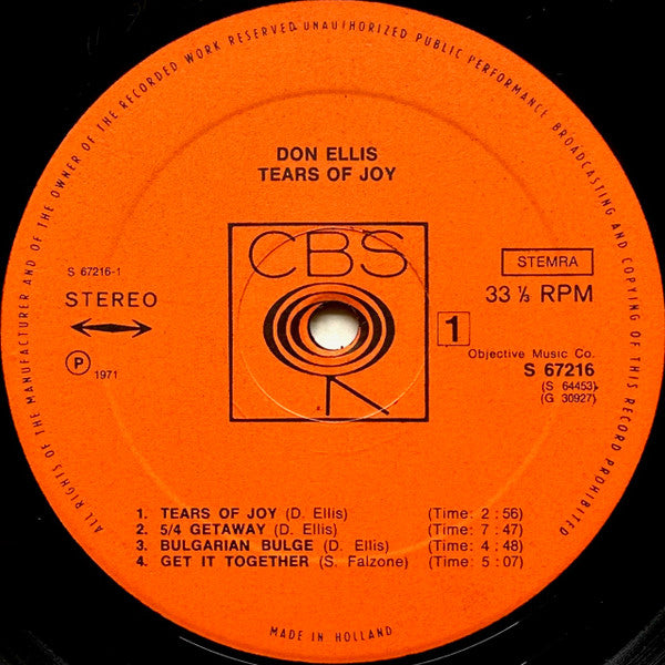 Don Ellis – Tears Of Joy, image 5