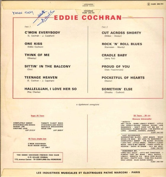 Eddie Cochran – C'Mon Everybody, image 2