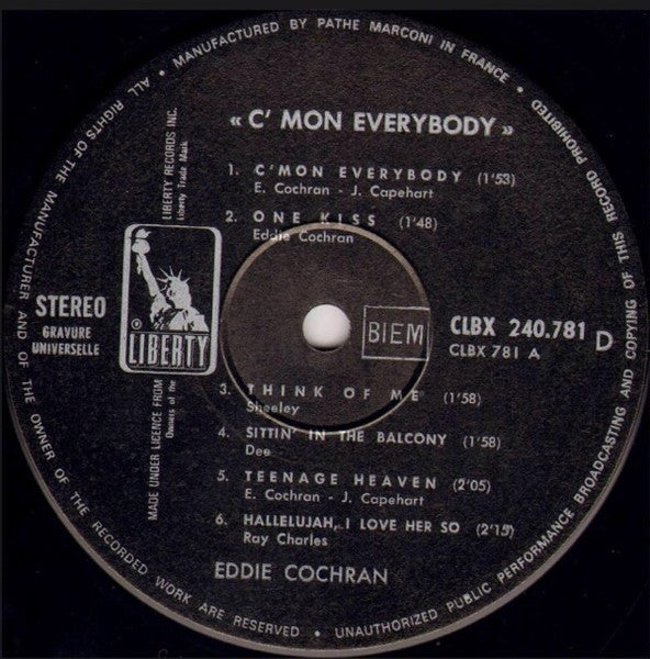 Eddie Cochran – C'Mon Everybody, image 3