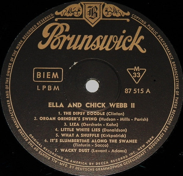 Ella Fitzgerald - Chick Webb And His Orchestra – Ella And Chick Webb 1938/39 Vol. II, image 3