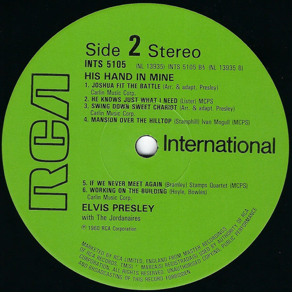 Elvis Presley – His Hand In Mine, image 4