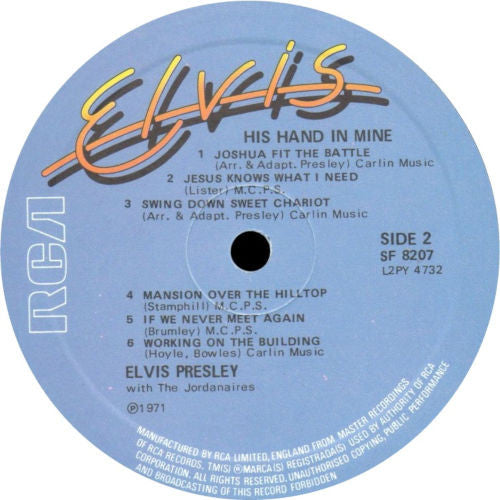 Elvis Presley – His Hand In Mine, image 4