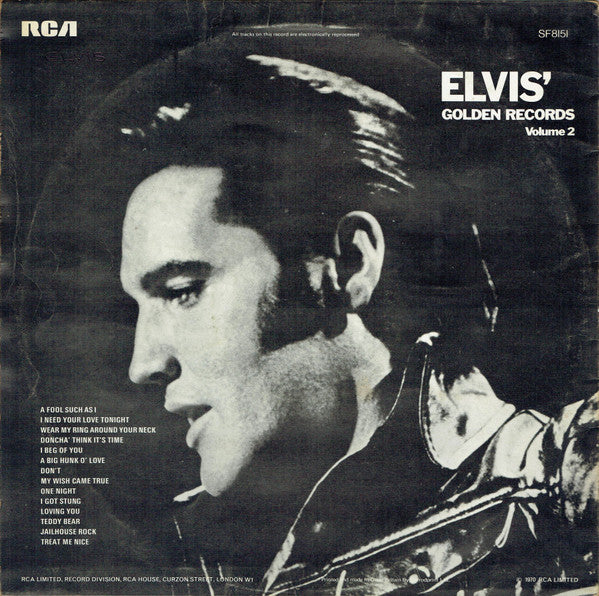 Elvis Presley – Elvis' Golden Records Volume 2, image 2