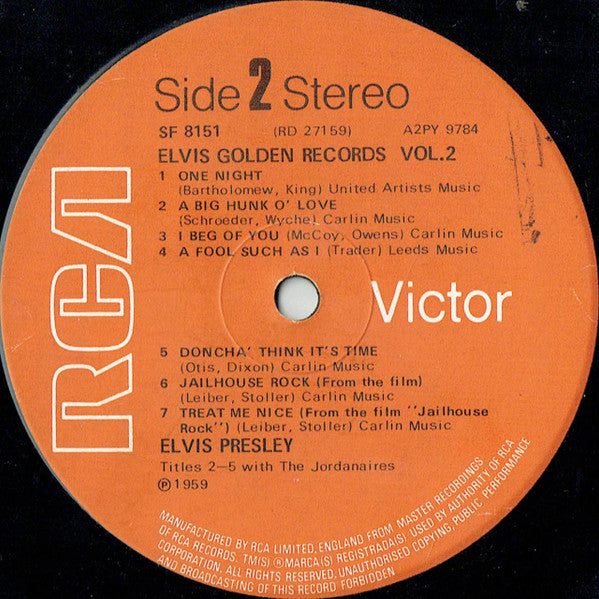 Elvis Presley – Elvis' Golden Records Volume 2, image 4
