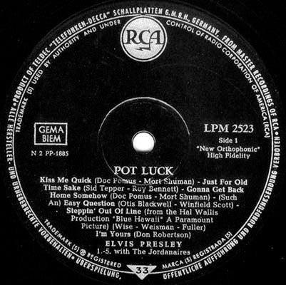 Elvis Presley – Pot Luck, image 3