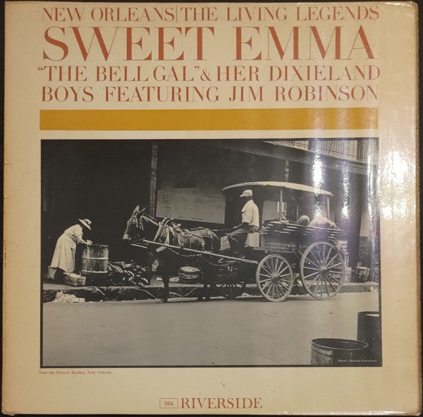 Front cover of "Sweet Emma" Barrett – The Bell Gal And Her Dixieland Boys, Riverside Records, UK, 1961