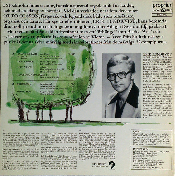 Erik Lundkvist – Den Romantiska Orgeln I Gustaf Vasa, Stockholm, image 4