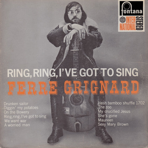 Front cover of Ferre Grignard – Ring, Ring, I've Got To Sing, Fontana, Netherlands, 1968