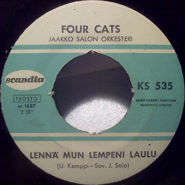 Four Cats – Ikävä / Lennä Mun Lempeni Laulu, image 2